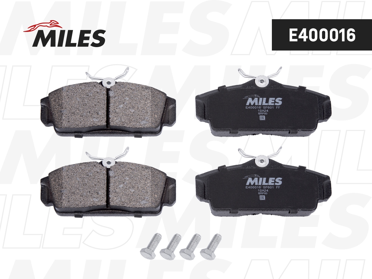 Колодки тормозные Nissan Almera (N16) 00-06, Primera (P11) 96-02 передние Miles Low-metallic
