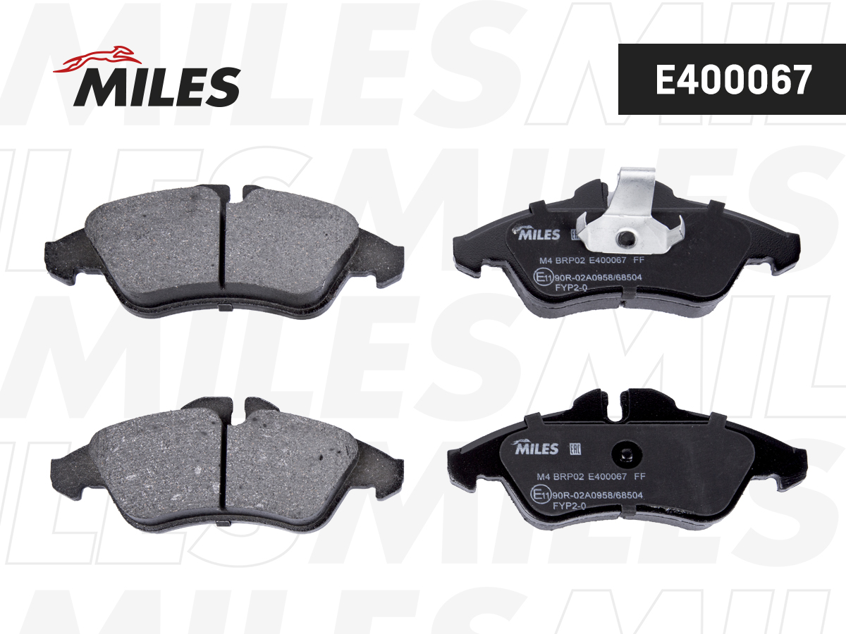 Колодки тормозные MB Sprinter (901-904) 95-06; VW LT 28-46 передние Low-metallic Miles