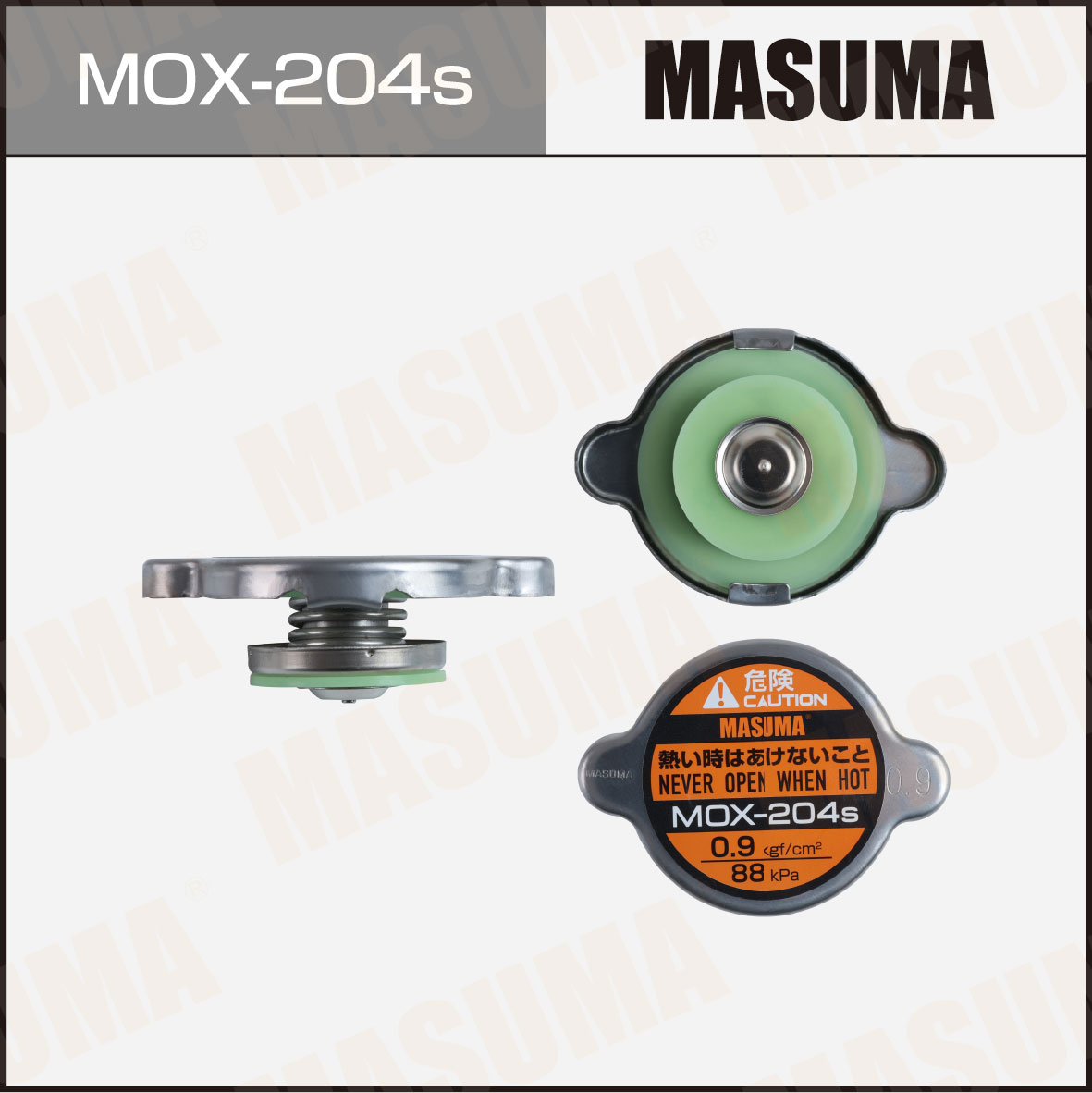 Крышка радиатора (NGK-P519, TAMA-RC21S, FUT.-R123) 0.9 kg/cm2 (силиконовая прокладка) Masuma