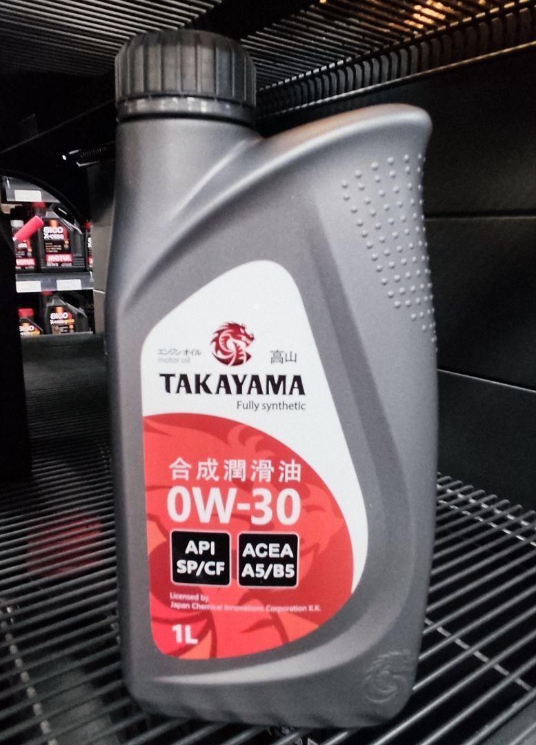Масло моторное Takayama 0W-30 API SP/СF. ACEA A5/B5 синтетическое пластик 1л / 0W30