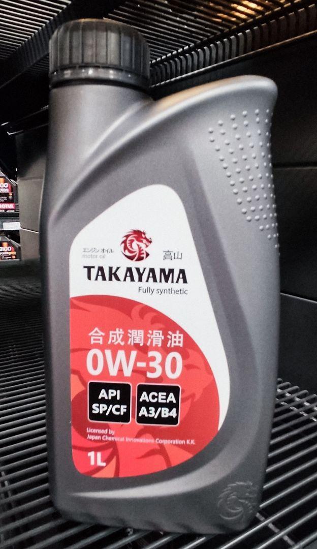 Масло моторное Takayama 0W-30 API SP/СF, ACEA A3/B4 синтетическое пластик 1л / 0W30