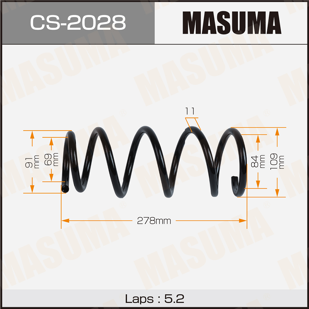 Пружина подвески Nissan ALMERA / G15RA задняя Masuma