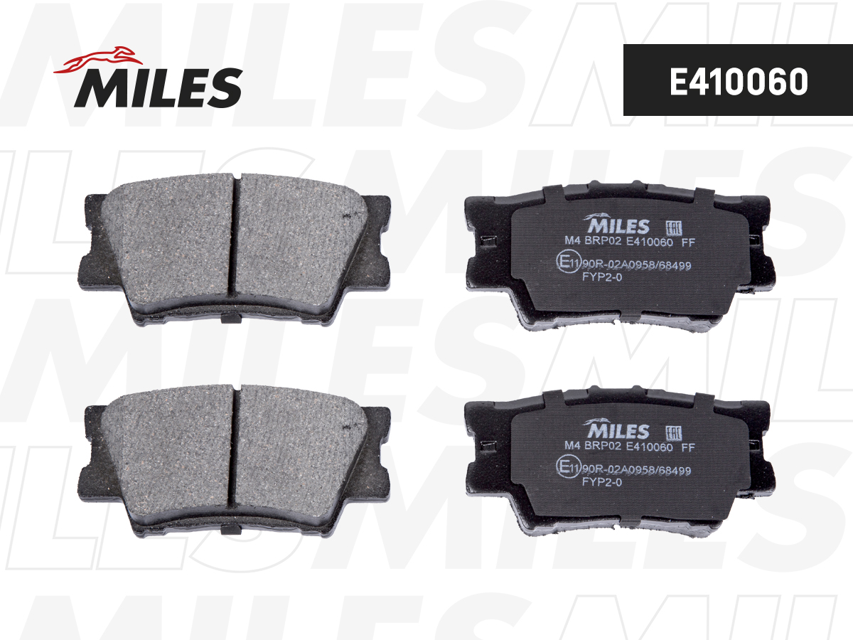 Колодки тормозные Toyota Camry (V40, V50) 06-, 11-, RAV 4 05-; Lexus ES 06- задние Miles Low-metallic