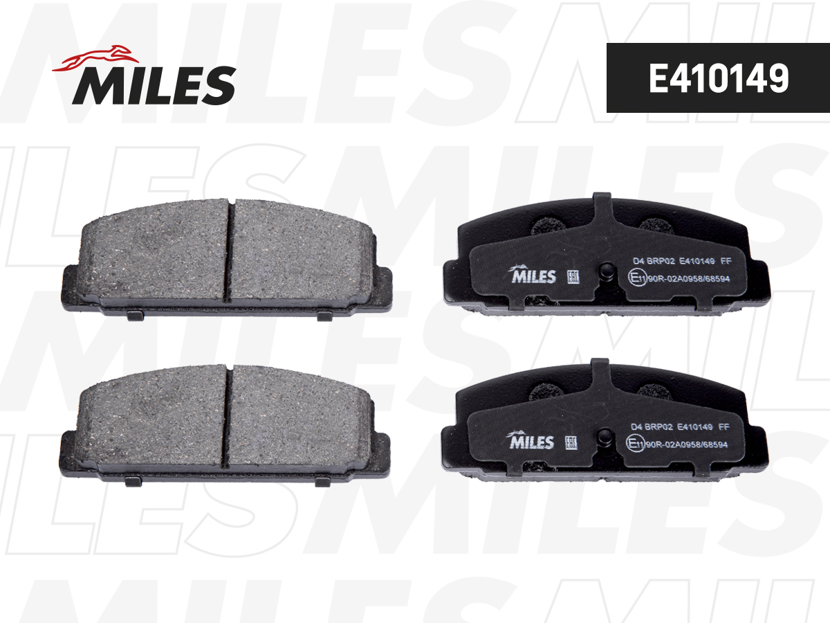 Колодки тормозные Mazda 6 02-, 323 96-, 626 92-02 задние Low-metallic Miles