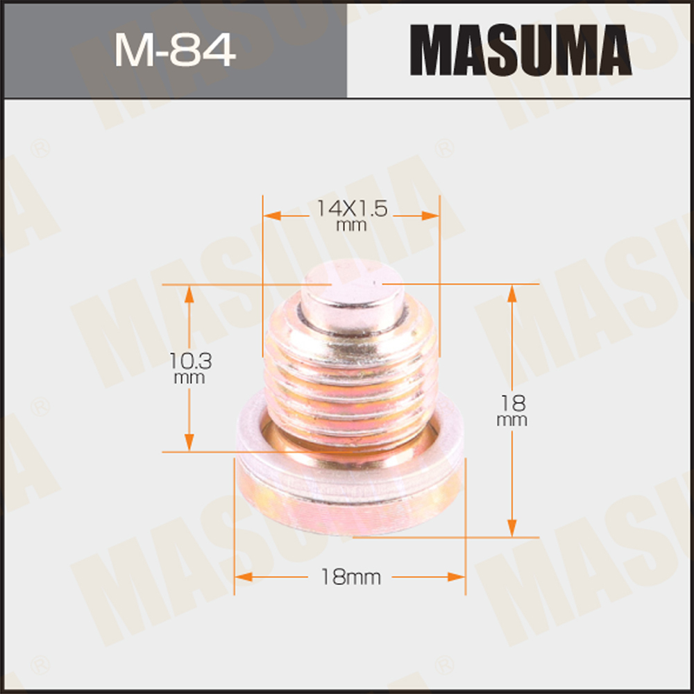 Болт слива масла М14x1,5 с магнитом VAG Masuma