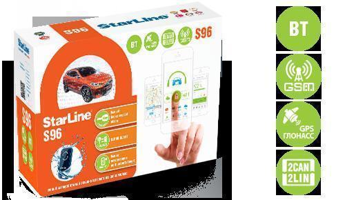 Автосигнализация Star Line S96 BT автозапуск, Can-Lin, GSM (4 sim), GPS телематика