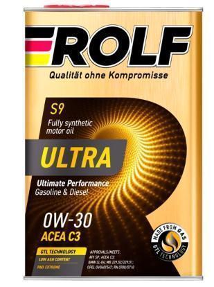 Масло моторное Rolf Ultra 0W-30 ACEA C3 API SP синтетическое 4л (металл) / 0W30