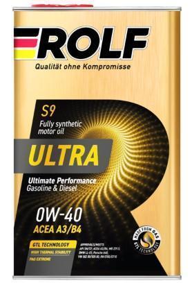 Масло моторное Rolf Ultra 0W-40 A3/B4 API SN/CF синтетическое 4л (металл) / 0W40