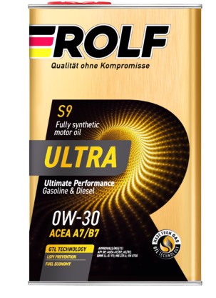 Масло моторное Rolf Ultra 0W-20 ACEA C5 API SN синтетическое 1л (металл) / 0W20