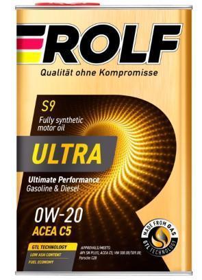 Масло моторное Rolf Ultra 0W-20 ACEA C5 API SN синтетическое 4л (металл) / 0W20