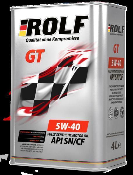 Масло моторное Rolf GT 5W-40 SN/CF, ACEA A3/B4 синтетическое 4л / 5W40