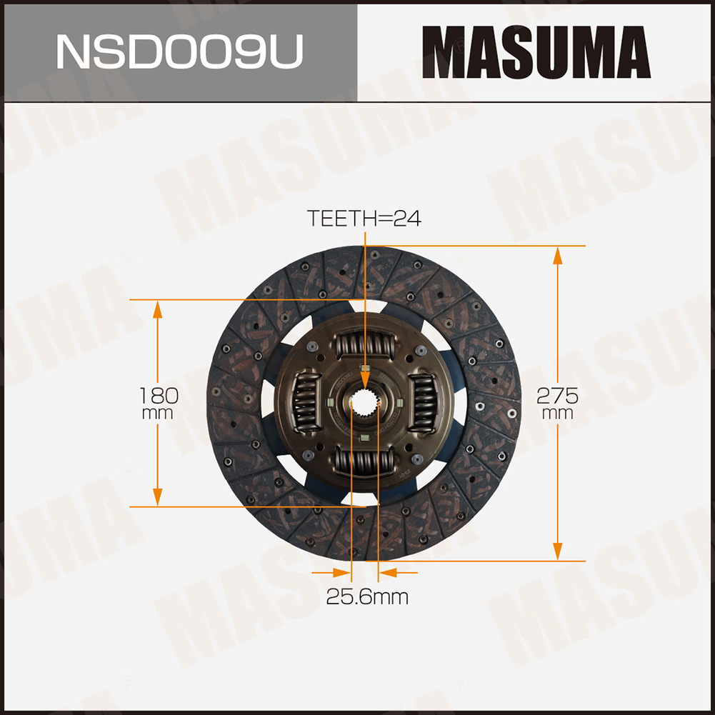 Диск сцепления 275 х 180 х 24 х 25,6 Masuma