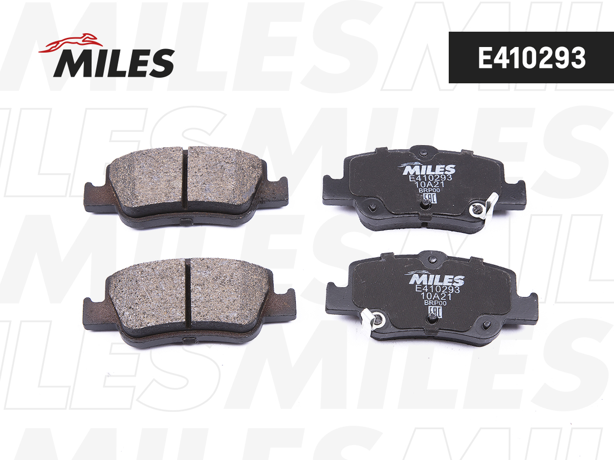 Колодки тормозные Toyota Corolla (E150,E180) 06-, Auris (E150,E180) 07- задние (Bosch) Miles Low-metallic