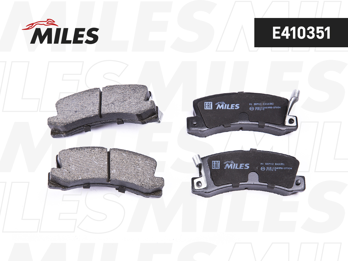 Колодки тормозные Toyota Camry 90-, Caldina 92-, Corona 92-; Lexus ES 96-99, RX 98-03 задние Miles Low-metallic