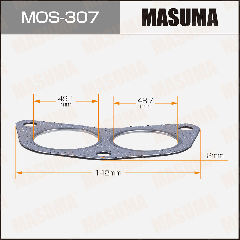 Прокладка глушителя 49.1/48.7x142x2 Masuma