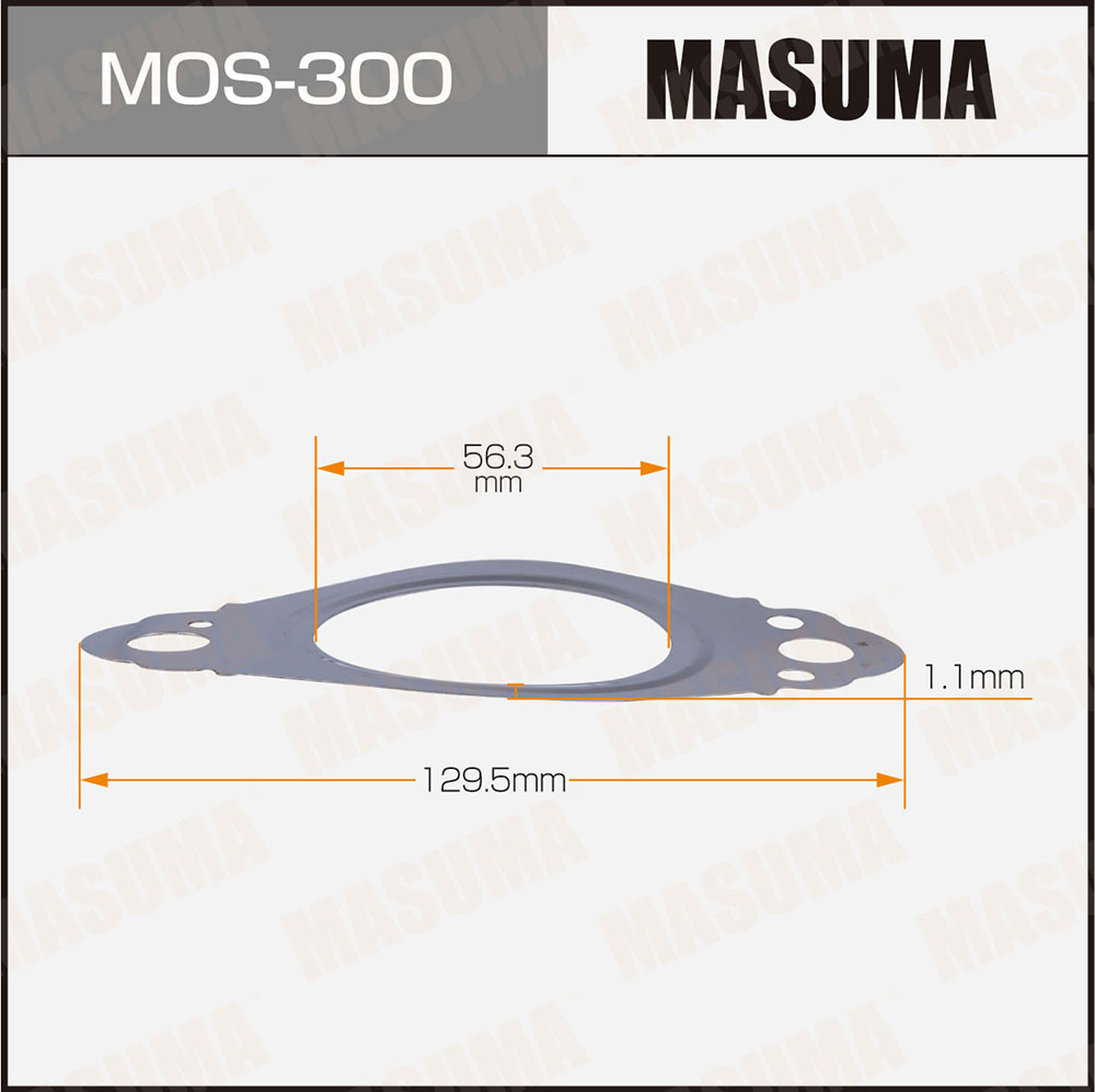Прокладка глушителя 56.3x129.5x1.1 Masuma