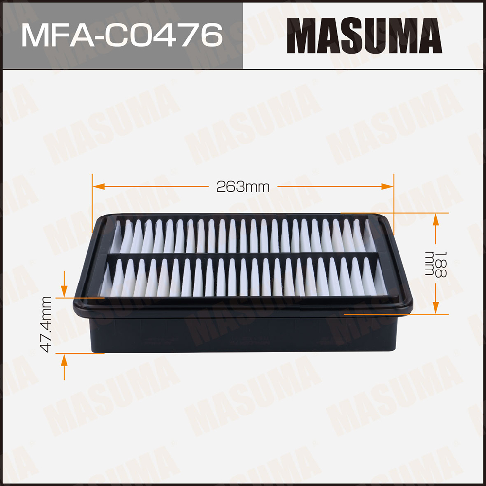 Фильтр воздушный Chery Tiggo 4 17-, 7 16-, 7 Pro 20-, 8 18-, 8 Pro 21- 1.5T/2.0i Masuma