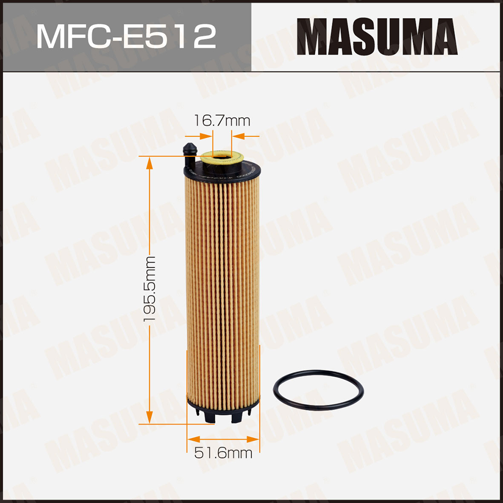 Фильтр масляный Mercedes C (W205) 18-, GLA (H247) 20-, CLC 19- OM654 Masuma