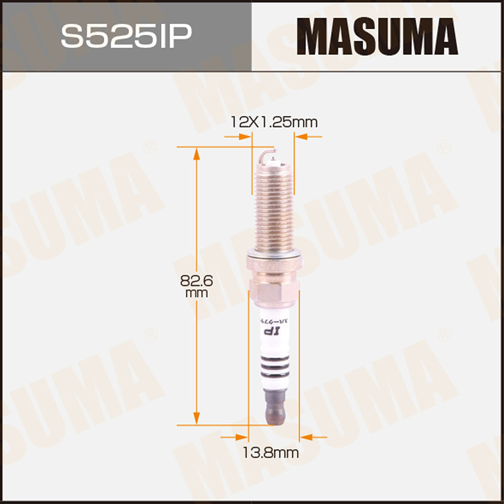 Свеча зажигания Masuma S525IP Iridium + Platinum (ILKAR7L11)
