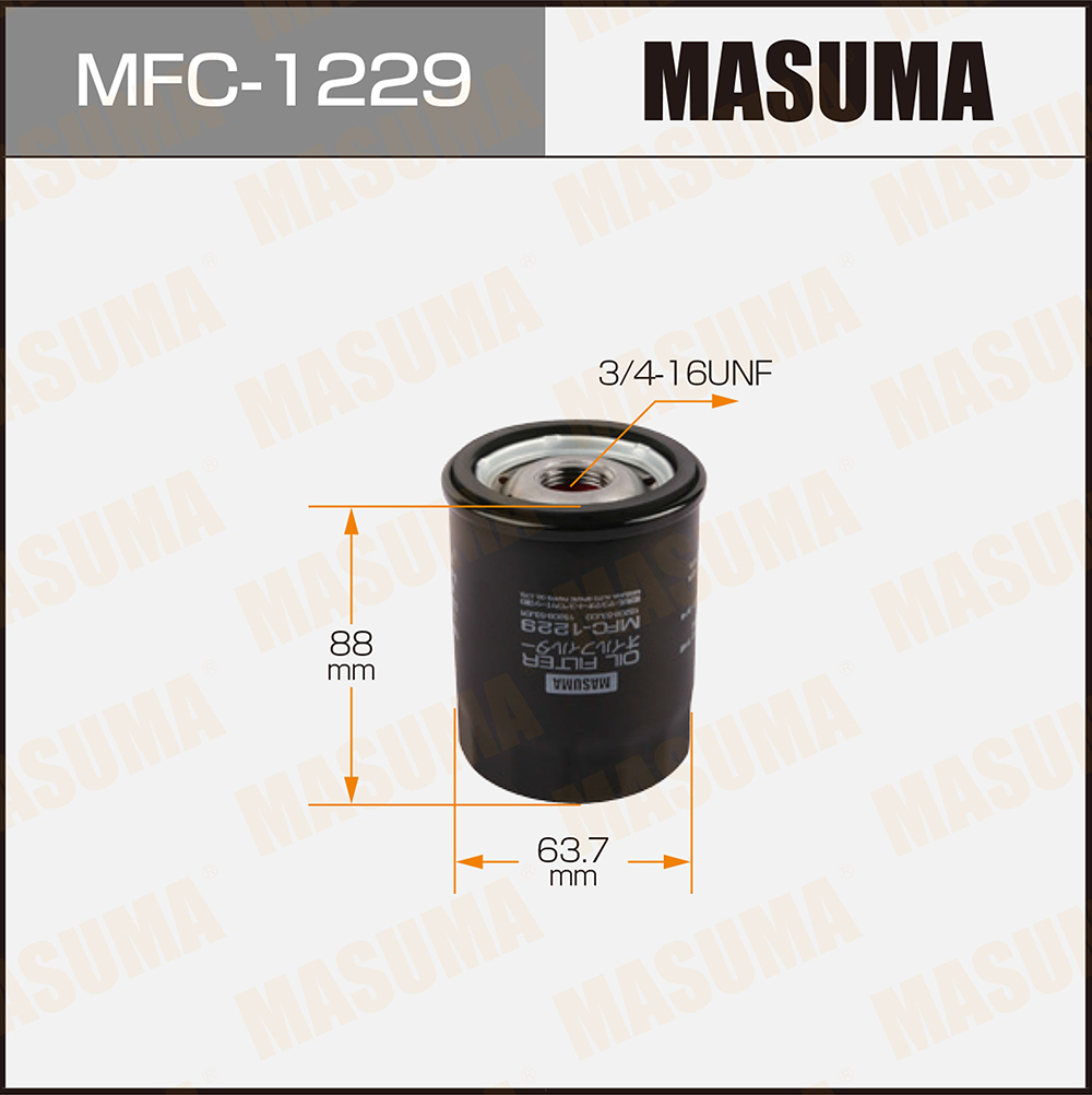 Фильтр масляный Nissan Micra/March (K11, K12) 92-11, Note 06-13, Sunny 90- Masuma