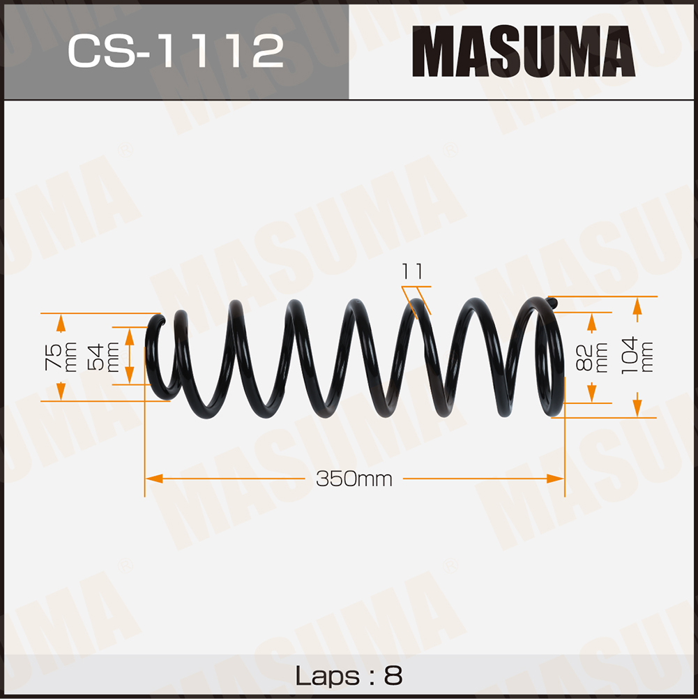 Пружина подвески Toyota COROLLA / ZZE121 задняя Masuma