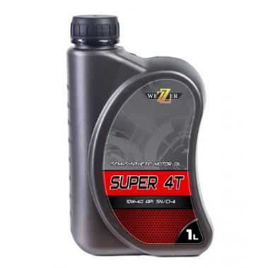 Масло моторное WEZZER 10W-40 SUPER 4T SN/CI-4 полусинтетическое 1л / 10W40