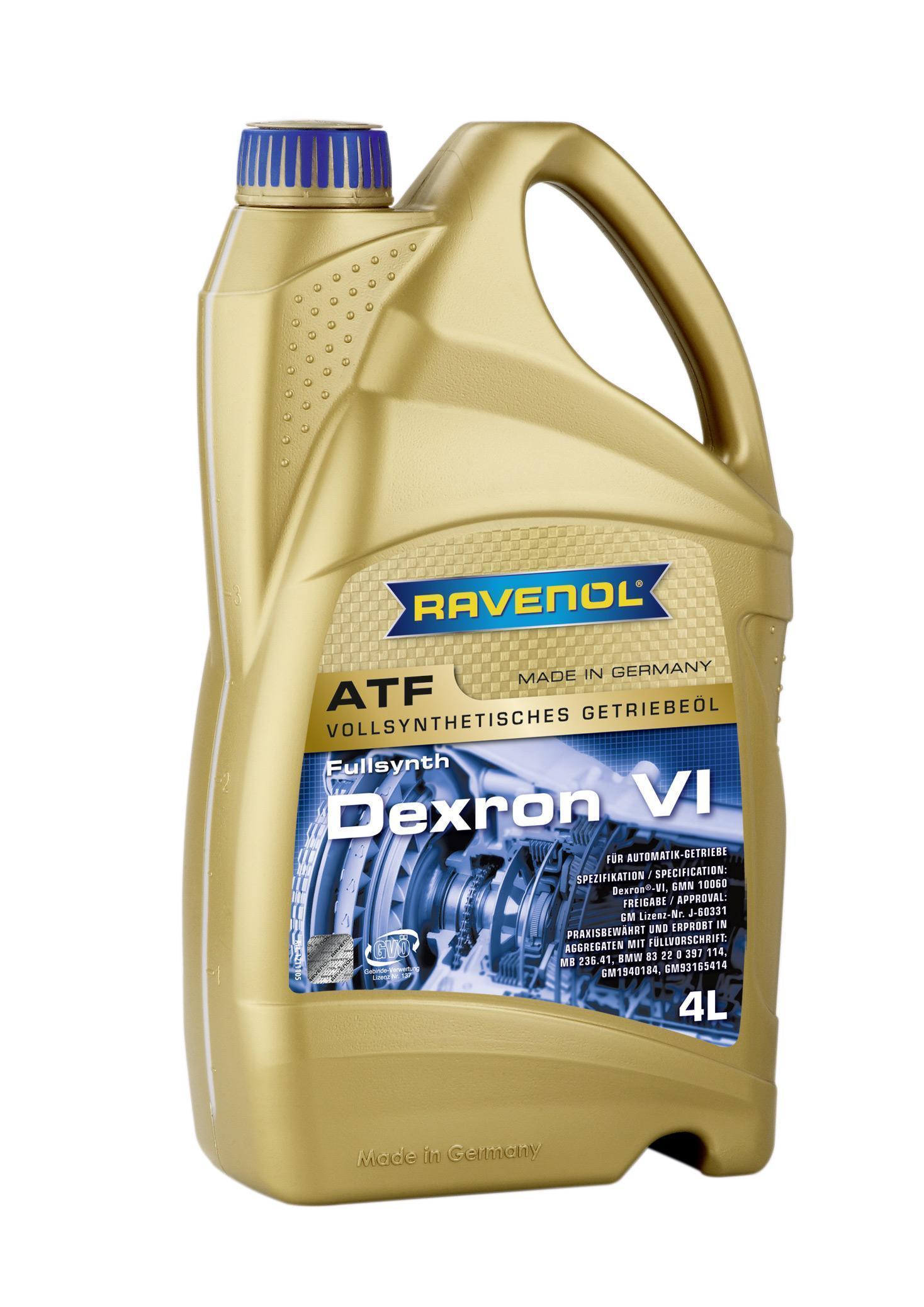 Масло трансмиссионное Ravenol ATF Dexron VI синтетическое 4л