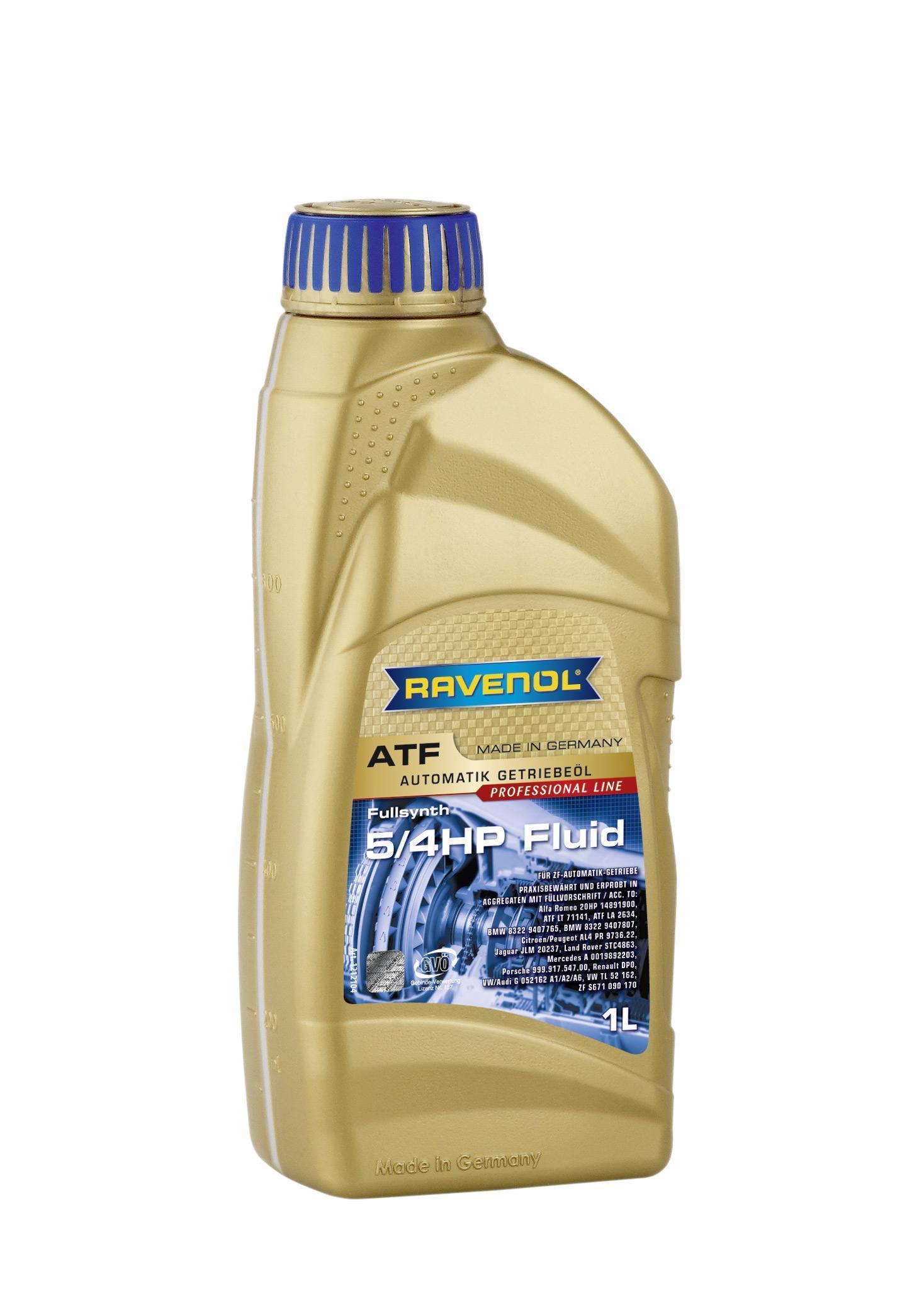 Масло трансмиссионное Ravenol ATF 5/4 HP Fluid синтетическое 1л 4014835733213