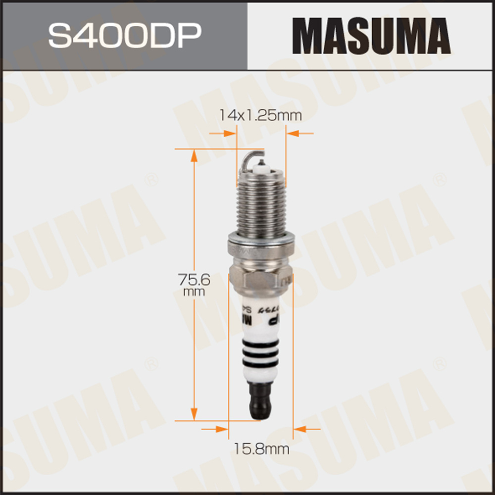 Свеча зажигания Masuma S400DP Double Platinum (PFR7S8EG) VAG A4, Q5 04-; Passat, Tiguan 1.8-3.0 TFSI