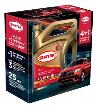 Масло трансмиссионное Sintec CVTF Multi 4 л АКЦИЯ 4л + 1л