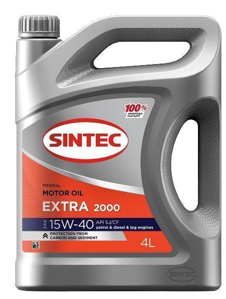 Масло моторное Sintec 15W-40 ExtraLife 2000 API SJ/CF минеральное 5л / 15W40
