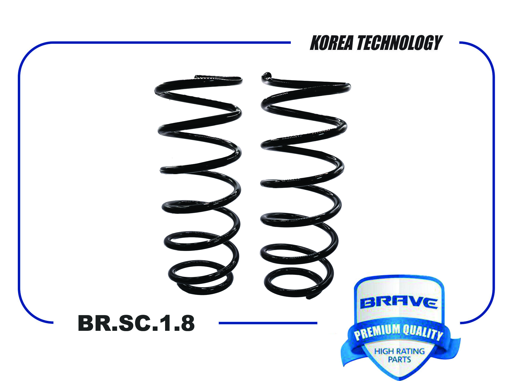 Пружина подвески Hyundai Solaris 10-; Kia Rio 11- задняя Brave