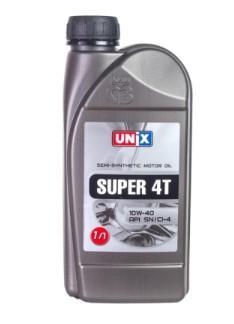 Масло моторное UNIX 10W-40 SUPER 4T SN/CI-4 полусинтетическое 1л / 10W40