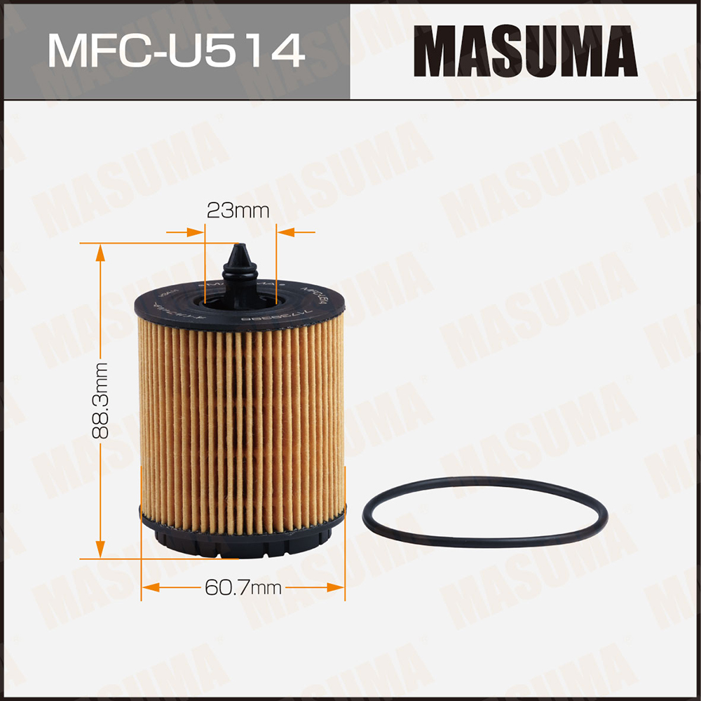 Фильтр масляный Opel Antara 2,4 10-, Insignia 2,0 Turbo 08-, Vectra C 2.2 00- Masuma